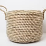Cane Laundry Basket/Storage with Rope Handle