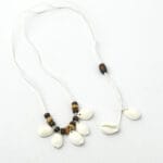 Seven cowrie shell lockets with wooden beads (Adjustable)