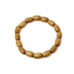 Oval shaped wooden beads bracelet
