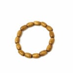 Oval shaped wooden beads bracelet