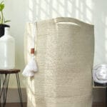 Woven Jute Laundry Basket (with inner lining)