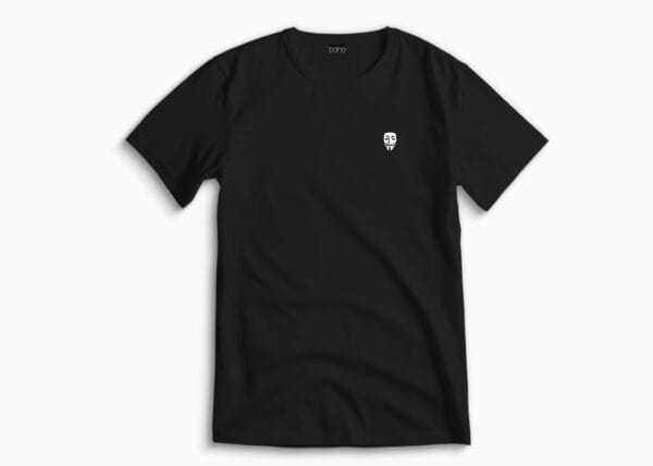 Summer Tees with Anonymous Logo Black (Regular Fit) - BOHO Bangladesh Store