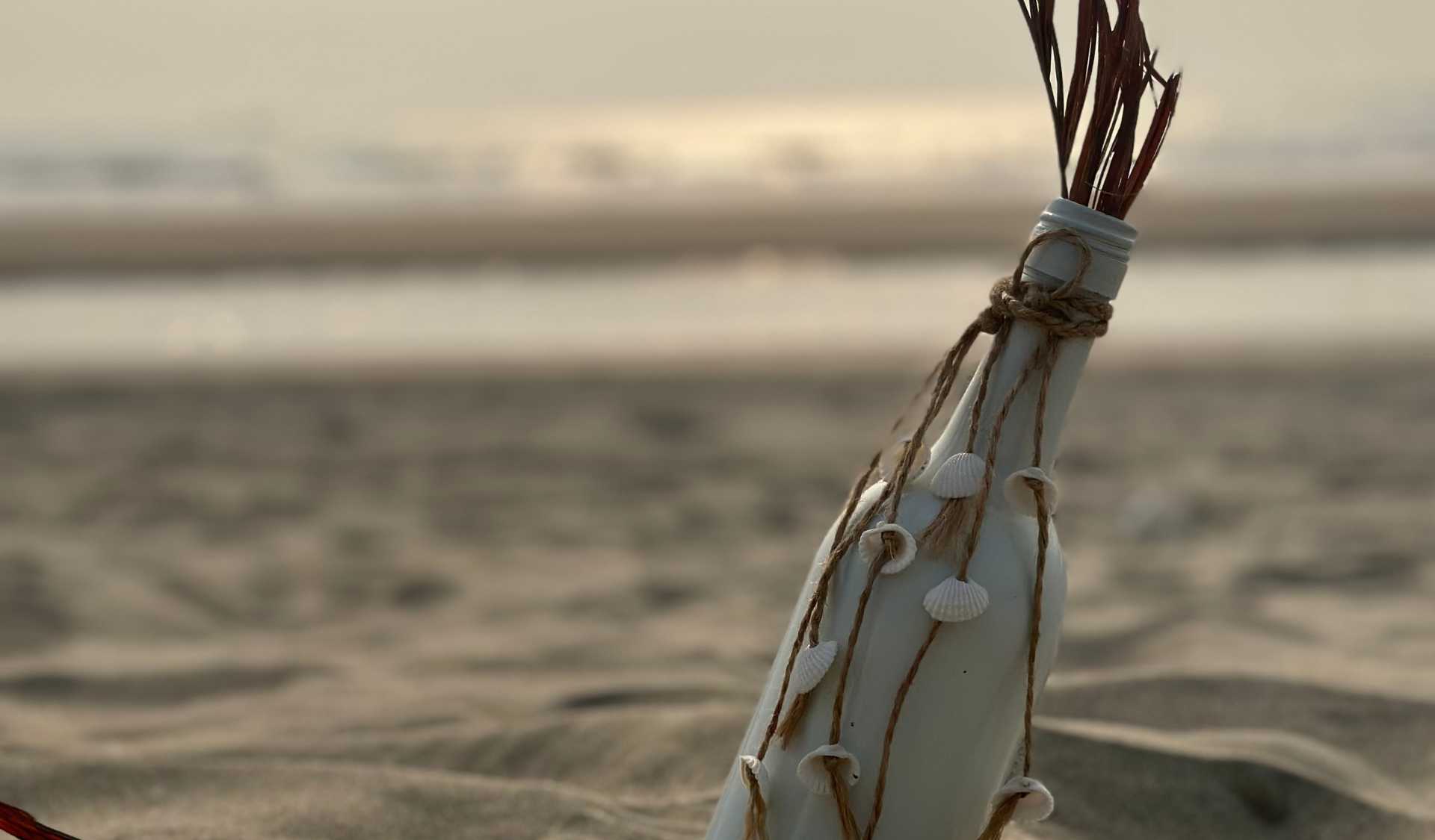 BOHO upcycled coastal bottle